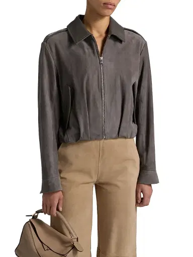LAMARQUE Women's Robbie Suede Bomber Jacket | Thumbnail 3 LAMARQUE Women's Robbie Suede Bomber Jacket | Thumbnail 3