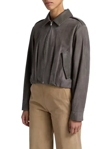 LAMARQUE Women's Robbie Suede Bomber Jacket | Thumbnail 4 LAMARQUE Women's Robbie Suede Bomber Jacket | Thumbnail 4