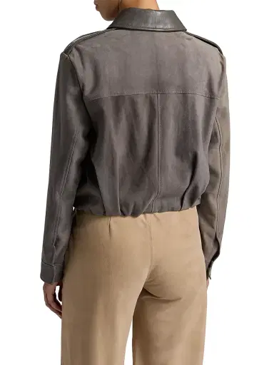 LAMARQUE Women's Robbie Suede Bomber Jacket | Thumbnail 5 LAMARQUE Women's Robbie Suede Bomber Jacket | Thumbnail 5