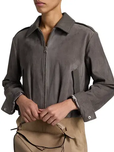 LAMARQUE Women's Robbie Suede Bomber Jacket | Thumbnail 6 LAMARQUE Women's Robbie Suede Bomber Jacket | Thumbnail 6