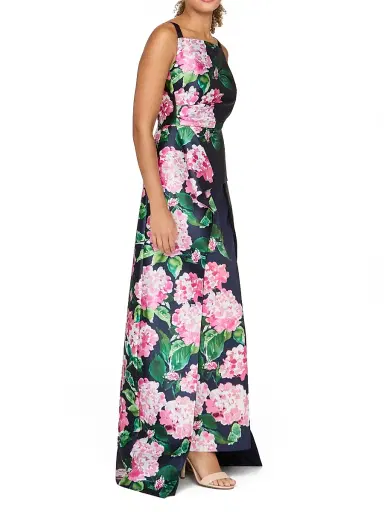 Kay Unger Women's Blaire Hydrangea Walk-Thru Gown - Midnight Berry | Thumbnail 3 Kay Unger Women's Blaire Hydrangea Walk-Thru Gown - Midnight Berry | Thumbnail 3