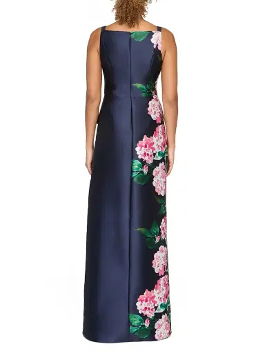 Kay Unger Women's Blaire Hydrangea Walk-Thru Gown - Midnight Berry | Thumbnail 4 Kay Unger Women's Blaire Hydrangea Walk-Thru Gown - Midnight Berry | Thumbnail 4