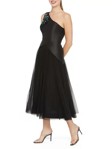 Kay Unger Women's Annabeth Embellished One-Shoulder Cocktail Dress - Black | Thumbnail 3 Kay Unger Women's Annabeth Embellished One-Shoulder Cocktail Dress - Black | Thumbnail 3