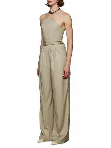 Et Ochs Women's Crosby Strapless Jumpsuit - Taupe | Thumbnail 3 Et Ochs Women's Crosby Strapless Jumpsuit - Taupe | Thumbnail 3