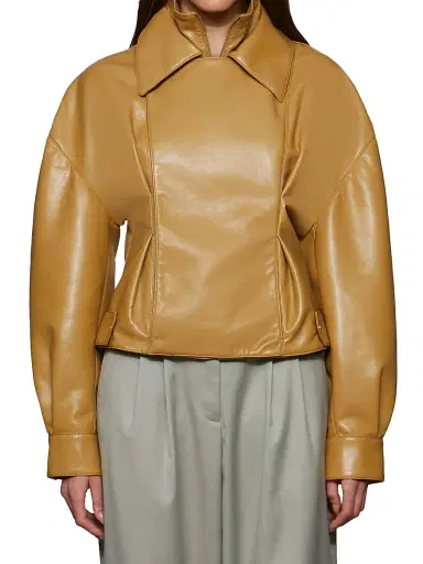 Et Ochs Women's Tanner Faux-Leather Jacket - Butterscotch | Thumbnail 2 Et Ochs Women's Tanner Faux-Leather Jacket - Butterscotch | Thumbnail 2