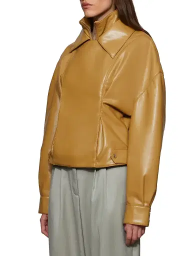 Et Ochs Women's Tanner Faux-Leather Jacket - Butterscotch | Thumbnail 3 Et Ochs Women's Tanner Faux-Leather Jacket - Butterscotch | Thumbnail 3