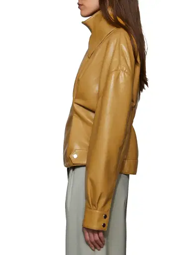 Et Ochs Women's Tanner Faux-Leather Jacket - Butterscotch | Thumbnail 4 Et Ochs Women's Tanner Faux-Leather Jacket - Butterscotch | Thumbnail 4