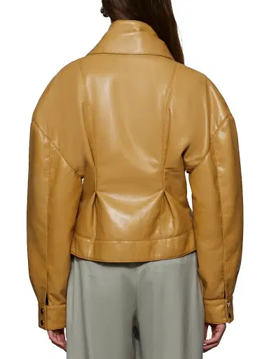 Et Ochs Women's Tanner Faux-Leather Jacket - Butterscotch | Thumbnail 5 Et Ochs Women's Tanner Faux-Leather Jacket - Butterscotch | Thumbnail 5