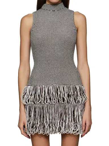 Et Ochs Women's Pernille Textured Fringe Minidress - Black | Thumbnail 3 Et Ochs Women's Pernille Textured Fringe Minidress - Black | Thumbnail 3