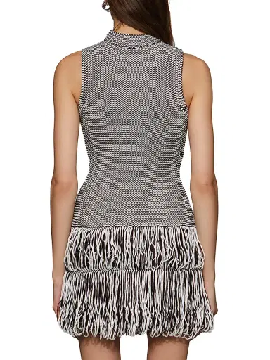 Et Ochs Women's Pernille Textured Fringe Minidress - Black | Thumbnail 6 Et Ochs Women's Pernille Textured Fringe Minidress - Black | Thumbnail 6