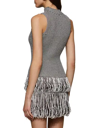 Et Ochs Women's Pernille Textured Fringe Minidress - Black | Thumbnail 7 Et Ochs Women's Pernille Textured Fringe Minidress - Black | Thumbnail 7
