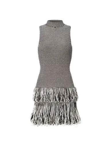 Et Ochs Women's Pernille Textured Fringe Minidress - Black | Thumbnail 1 Et Ochs Women's Pernille Textured Fringe Minidress - Black | Thumbnail 1