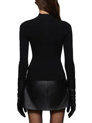 Et Ochs Women's Colette Mixed-Media Minidress - Black | Thumbnail 6 Et Ochs Women's Colette Mixed-Media Minidress - Black | Thumbnail 6