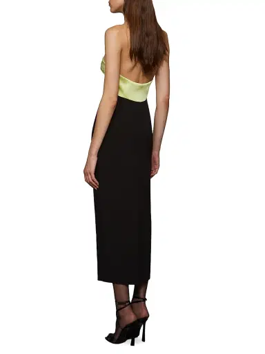 Et Ochs Women's Bridgette Curved Strapless Midi-Dress - Black Celery | Thumbnail 6 Et Ochs Women's Bridgette Curved Strapless Midi-Dress - Black Celery | Thumbnail 6