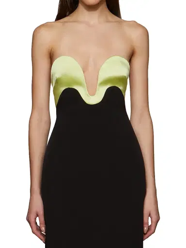 Et Ochs Women's Bridgette Curved Strapless Midi-Dress - Black Celery | Thumbnail 7 Et Ochs Women's Bridgette Curved Strapless Midi-Dress - Black Celery | Thumbnail 7