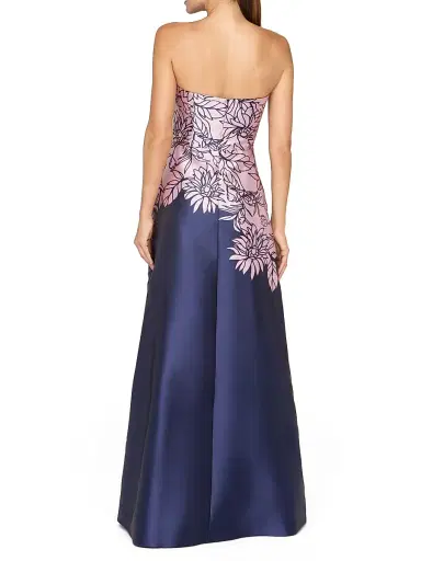 Kay Unger Women's Leona Floral Strapless Gown - Deep Navy | Thumbnail 5 Kay Unger Women's Leona Floral Strapless Gown - Deep Navy | Thumbnail 5