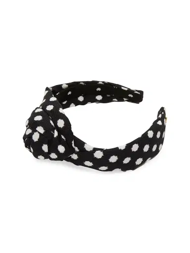 Lele Sadoughi Women's Rosette Polka Dot Headband - Jet | Thumbnail 1 Lele Sadoughi Women's Rosette Polka Dot Headband - Jet | Thumbnail 1