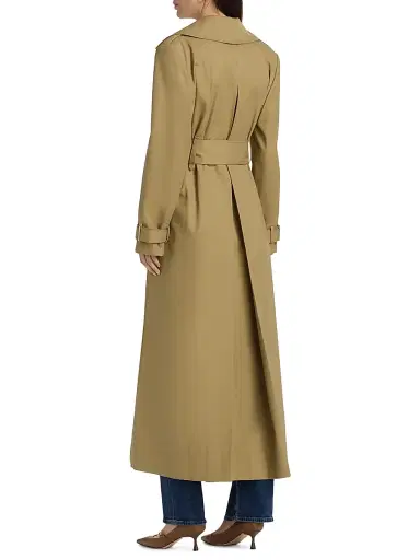 Toccin Women's Declan Cotton Belted Trench Coat - Khaki | Thumbnail 5 Toccin Women's Declan Cotton Belted Trench Coat - Khaki | Thumbnail 5