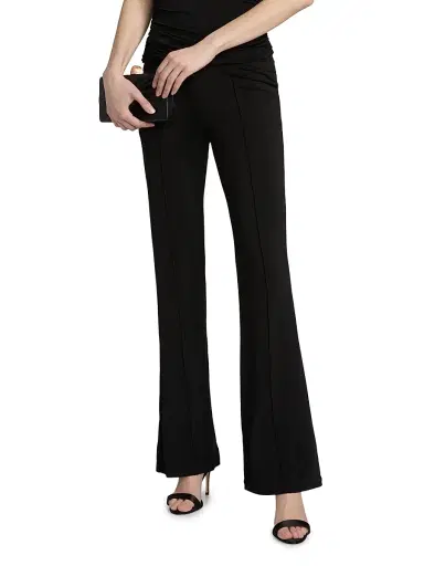 Toccin Women's Gemma Knit Seamed Flared Pants - Jet | Thumbnail 3 Toccin Women's Gemma Knit Seamed Flared Pants - Jet | Thumbnail 3