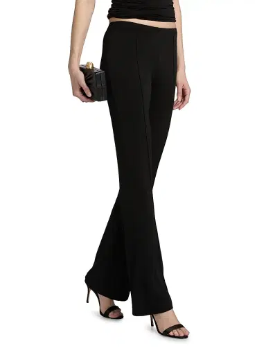 Toccin Women's Gemma Knit Seamed Flared Pants - Jet | Thumbnail 4 Toccin Women's Gemma Knit Seamed Flared Pants - Jet | Thumbnail 4