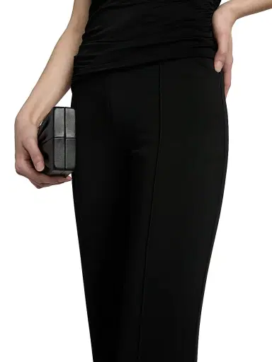 Toccin Women's Gemma Knit Seamed Flared Pants - Jet | Thumbnail 6 Toccin Women's Gemma Knit Seamed Flared Pants - Jet | Thumbnail 6