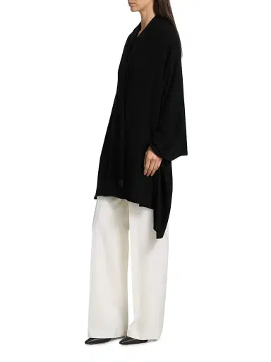 Vince Women's Cashmere Blanket Wrap - Black | Thumbnail 4 Vince Women's Cashmere Blanket Wrap - Black | Thumbnail 4