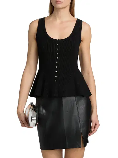 Toccin Women's Eden Button-Front Fit & Flare Tank - Jet | Thumbnail 3 Toccin Women's Eden Button-Front Fit & Flare Tank - Jet | Thumbnail 3