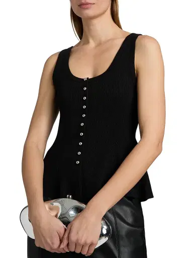Toccin Women's Eden Button-Front Fit & Flare Tank - Jet | Thumbnail 6 Toccin Women's Eden Button-Front Fit & Flare Tank - Jet | Thumbnail 6