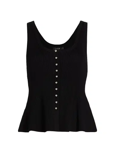 Toccin Women's Eden Button-Front Fit & Flare Tank - Jet | Thumbnail 1 Toccin Women's Eden Button-Front Fit & Flare Tank - Jet | Thumbnail 1
