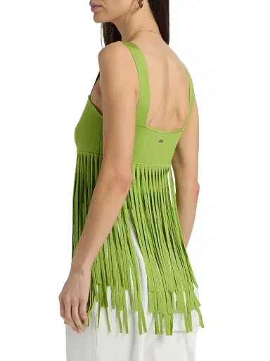 Toccin Women's Amaris Fringed Tank - Lime | Thumbnail 5 Toccin Women's Amaris Fringed Tank - Lime | Thumbnail 5