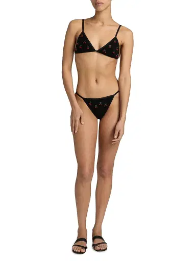 Beach Riot Women's Roxie Bikini Bottom - Black Cherry | Thumbnail 2 Beach Riot Women's Roxie Bikini Bottom - Black Cherry | Thumbnail 2