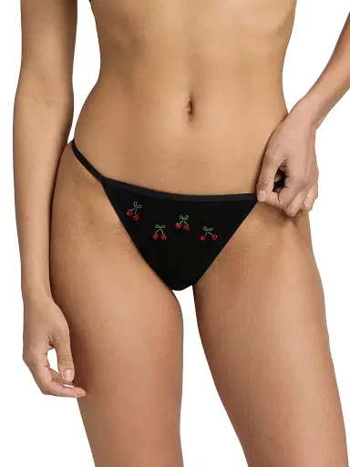 Beach Riot Women's Roxie Bikini Bottom - Black Cherry | Thumbnail 3 Beach Riot Women's Roxie Bikini Bottom - Black Cherry | Thumbnail 3