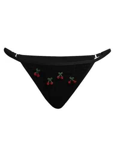Beach Riot Women's Roxie Bikini Bottom - Black Cherry | Thumbnail 1 Beach Riot Women's Roxie Bikini Bottom - Black Cherry | Thumbnail 1
