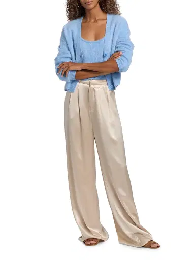 Cami NYC Women's Josefa Fuzzy Cashmere Cardigan - Cerulean | Thumbnail 2 Cami NYC Women's Josefa Fuzzy Cashmere Cardigan - Cerulean | Thumbnail 2