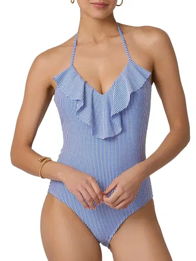 Shoshanna Women's Striped One-Piece Swimsuit - Blue | Thumbnail 2 Shoshanna Women's Striped One-Piece Swimsuit - Blue | Thumbnail 2