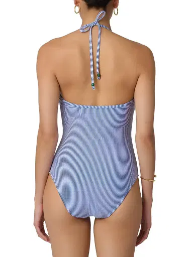 Shoshanna Women's Striped One-Piece Swimsuit - Blue | Thumbnail 4 Shoshanna Women's Striped One-Piece Swimsuit - Blue | Thumbnail 4