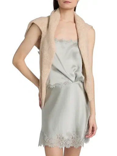 DÔEN Women's Loure Lace-Trim Silk Camisole Top - Eucalyptus - Size XS | Thumbnail 3 DÔEN Women's Loure Lace-Trim Silk Camisole Top - Eucalyptus - Size XS | Thumbnail 3
