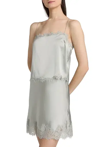 DÔEN Women's Loure Lace-Trim Silk Camisole Top - Eucalyptus - Size XS | Thumbnail 4 DÔEN Women's Loure Lace-Trim Silk Camisole Top - Eucalyptus - Size XS | Thumbnail 4