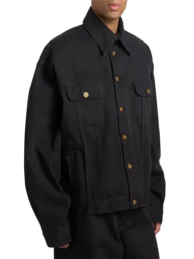 Willy Chavarria Men's Chachi Denim Trucker Jacket | Thumbnail 4 Willy Chavarria Men's Chachi Denim Trucker Jacket | Thumbnail 4