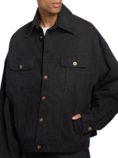 Willy Chavarria Men's Chachi Denim Trucker Jacket | Thumbnail 6 Willy Chavarria Men's Chachi Denim Trucker Jacket | Thumbnail 6