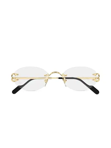 Cartier Women's C Décor 52MM 24K-Gold-Plated Oval Optical Glasses - Gold Clear | Thumbnail 2 Cartier Women's C Décor 52MM 24K-Gold-Plated Oval Optical Glasses - Gold Clear | Thumbnail 2