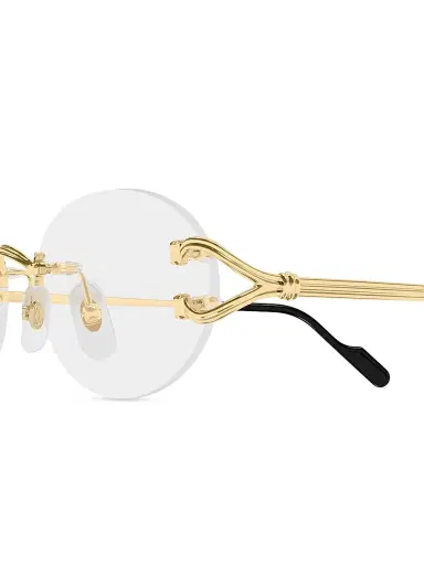 Cartier Women's C Décor 52MM 24K-Gold-Plated Oval Optical Glasses - Gold Clear | Thumbnail 3 Cartier Women's C Décor 52MM 24K-Gold-Plated Oval Optical Glasses - Gold Clear | Thumbnail 3