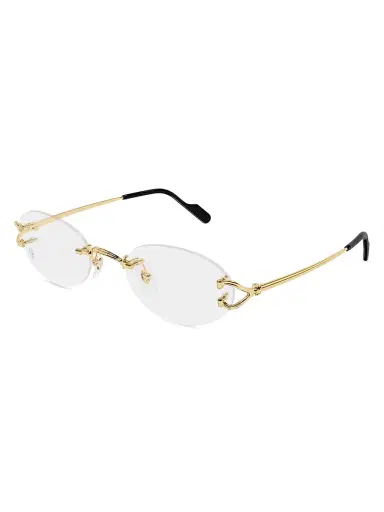 Cartier Women's C Décor 52MM 24K-Gold-Plated Oval Optical Glasses - Gold Clear | Thumbnail 1 Cartier Women's C Décor 52MM 24K-Gold-Plated Oval Optical Glasses - Gold Clear | Thumbnail 1