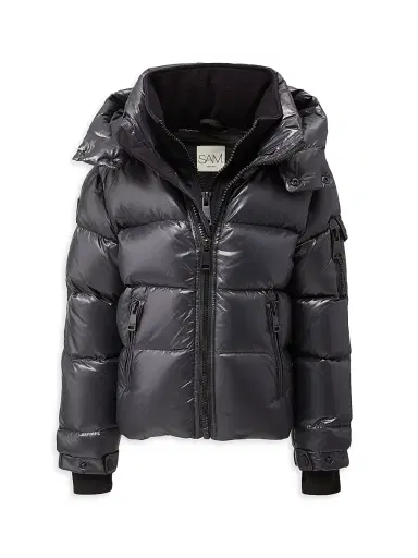 SAM. Little Boy's & Boy's Glacier Down Puffer Jacket - Steel | Thumbnail 2 SAM. Little Boy's & Boy's Glacier Down Puffer Jacket - Steel | Thumbnail 2