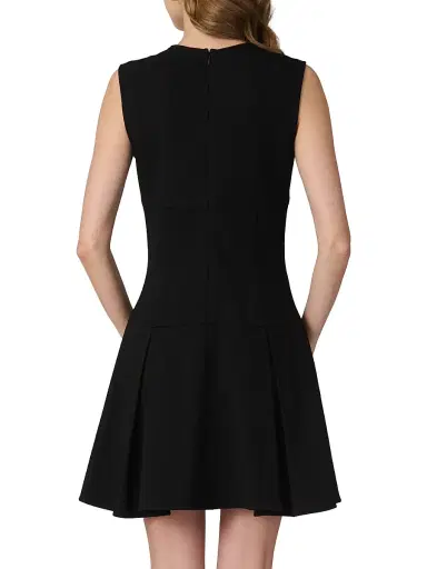 Shoshanna Women's Heather Bow Front Minidress - Jet | Thumbnail 3 Shoshanna Women's Heather Bow Front Minidress - Jet | Thumbnail 3