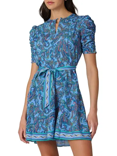 Shoshanna Women's Emerson Printed Woven Dress - Blue Multi | Thumbnail 4 Shoshanna Women's Emerson Printed Woven Dress - Blue Multi | Thumbnail 4