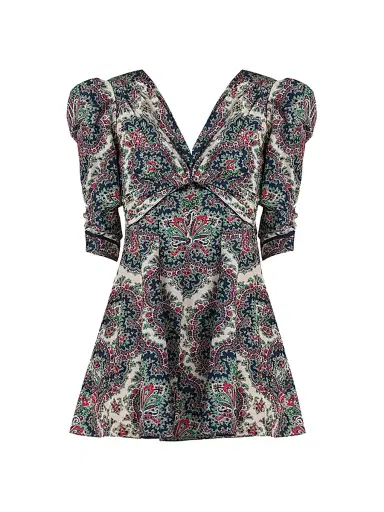 Shoshanna Women's Natalya Floral Minidress - Navy Cherry | Thumbnail 1 Shoshanna Women's Natalya Floral Minidress - Navy Cherry | Thumbnail 1
