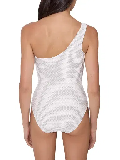 Shoshanna Women's Ring One-Shoulder One-Piece Swimsuit - Gold | Thumbnail 3 Shoshanna Women's Ring One-Shoulder One-Piece Swimsuit - Gold | Thumbnail 3