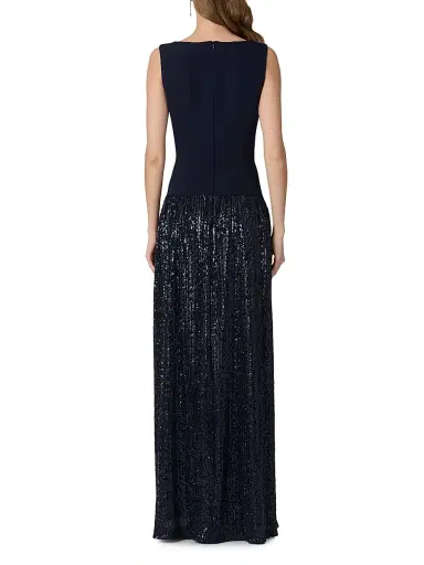 Shoshanna Women's Dorothy Sequin Skirt Gown - Navy | Thumbnail 3 Shoshanna Women's Dorothy Sequin Skirt Gown - Navy | Thumbnail 3