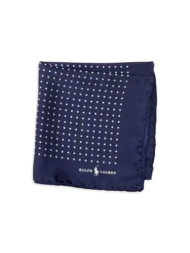 Polo Ralph Lauren Men's Polka Dot Silk Pocket Square | Thumbnail 1 Polo Ralph Lauren Men's Polka Dot Silk Pocket Square | Thumbnail 1